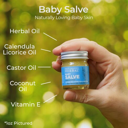 Newborn Salve, Baby Calendula Cream, Baby Acne Treatment, EWG Verified Baby Eczema Cream, Cradle Cap Treatment, Diaper Ointment, Natural Baby Care with Organic Calendula, Ora's Amazing Herbal in Kuwait