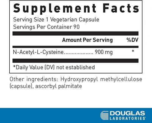 Douglas Laboratories N-Acetyl-L Cysteine (900 mg.) | Glutathione Precursor for Antioxidant Protection | 90 Capsules in Kuwait