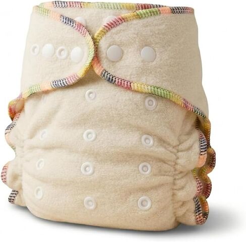 Overnight Hemp Fitted Cloth Diaper: Adjustable One-Size with Snap Buttons and 2 Cotton Hemp Inserts, Unisex Baby (1-Pack) in Kuwait