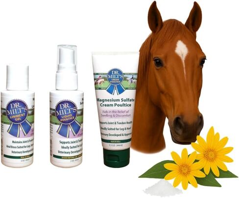 Horse Topical Epsom Salt Pain Relief Ointment Veriety packs - Cream, Gel, Spray. Liniment and Poultice, Hip and Joint Care for The Horse and Rider. in Kuwait