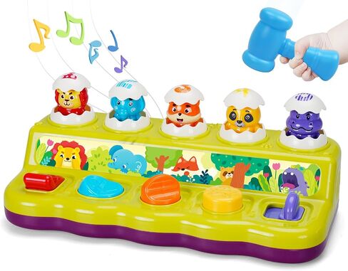 FS Toddler Pop Up Toy with Music and Light, Cause and Effect Toys for 6 9 12 18 Month Old Baby Toys, Early Learning Educational Toys for 1 2 3 Year Old Boy and Girls Gifts in Kuwait