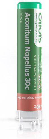 OLLOIS Aconitum Napellus 30c Organic, Lactose-Free Homeopathic Medicine, 80 Pellets (Pack of 2) in Kuwait