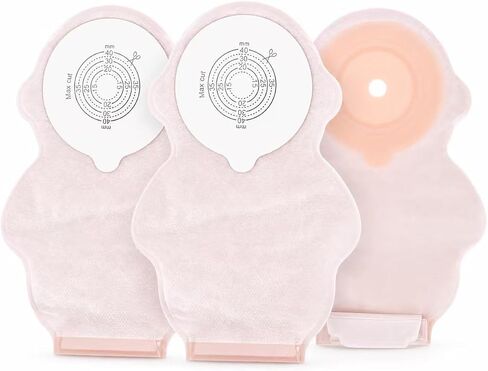 20pcs Kids Colostomy Bag Stoma Bag Disposable Children Drainable Ostomy Bag with Hook & Loop Closure Baby Feces Collection Fistula Bag for Surgery Stoma Care in Kuwait