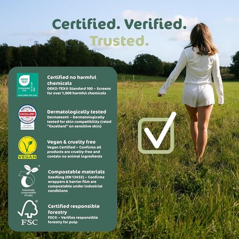Eco by Naty Maternity Pads for Women - Pregnancy and Postpartum Pads for Maternal Care and Recovery, Absorbent Pads for Leak Protection (10 Count) in Kuwait