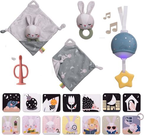 Taf Toys Newborn Developmental Toy Kit, Perfect for Boys and Girls, Includes 12 Essential Boy and Girl Toys for Learning and Stimulation, Ideal New Baby Gift Basket in Kuwait