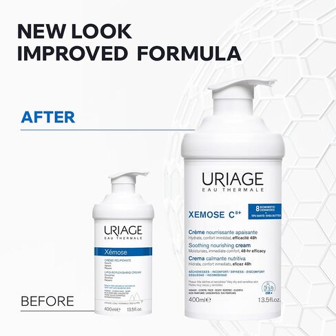 Uriage Xemose Lipid-Replenishing Anti-Irritation Cream | Soothing Moisturizing Lotion for Sensitive and Very Dry Skin | Dermatologist Recommended. With Ceramides & Shea Butter, Fragrance-Free in Kuwait