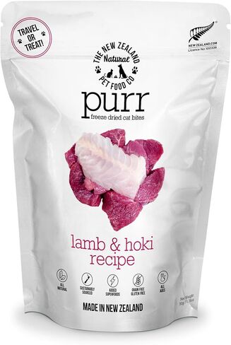 The New Zealand Natural Pet Food Co Meow Lamb & Hoki Freeze Dried Raw Cat Food, Mixer, or Topper, or Treat - High Protein, Natural, Limited Ingredient Recipe 1.76 oz in Kuwait