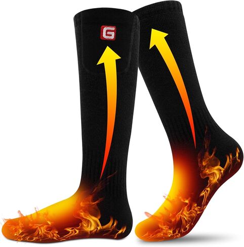 Rabbitroom Heated Socks for Men Women Rechargeable Washable Winter Electric Thermal Heated Socks Foot Warmer 6-12 USA Size in Kuwait
