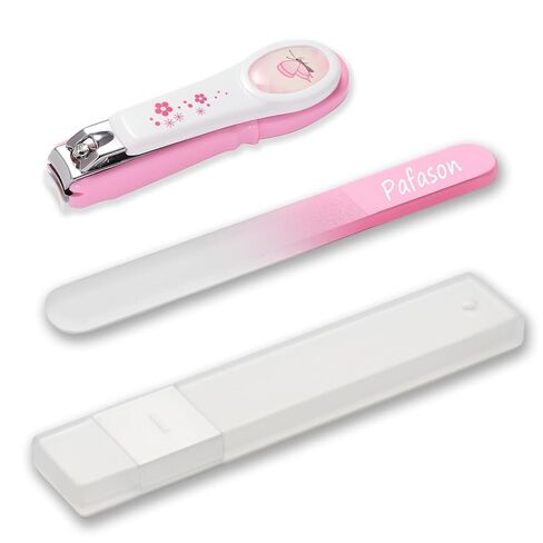 PAFASON Baby Safety Nail Clipper Cutter Trimmer with Nail Catcher and Baby Glass Nail File, Czech Float Glass, Stainless Steel Ideal Gift for Young Children Infant, Newborns Toddlers in Kuwait
