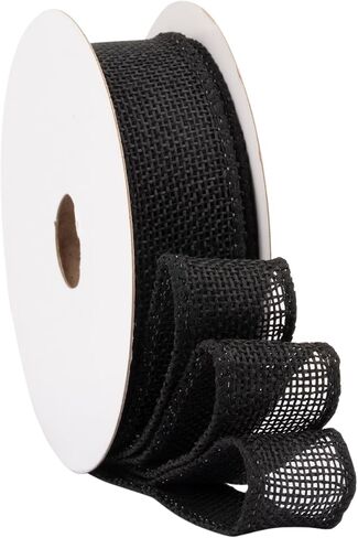 10-Yard Natural Burlap Ribbon Wired Burlap Ribbon - 3 Inch Width for Gift Wrapping, Floral Arrangements, Wreath Making, and Christmas Decor in Kuwait