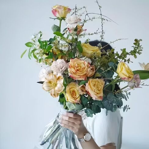 BBJ WRAPS Clear Plastic Florist supplies Water Retainer Bag for Flower Bouquet Wrapping, 12x12Inch, 100 Pcs in Kuwait