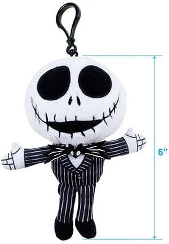 Wondapop Disney The Nighmare Before Christmas 6" Plush Clip Figures, Halloween Decoration Featuring Jack Skellington, Sally, Oogie and Zero, Pack of 4 in Kuwait