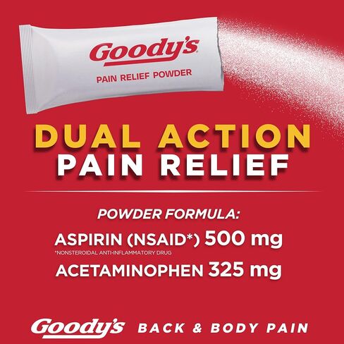 Goody's Back and Body Pain Relief Powder, Dissolve Packs, 6 Individual Packets, 12 Pack in Kuwait