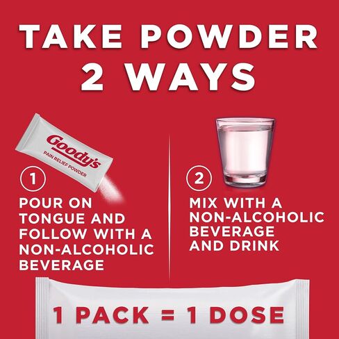 Goody's Back and Body Pain Relief Powder, Dissolve Packs, 6 Individual Packets, 12 Pack in Kuwait