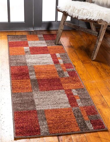 Unique Loom Autumn Collection Area Rug - Providence (2' 7" x 10' Runner, Multi/ Beige) in Kuwait