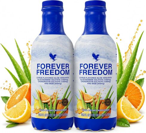 Forever Freedom Orange Flavored Aloe Vera Juice 33.8 FL OZ - 2 Pack in Kuwait
