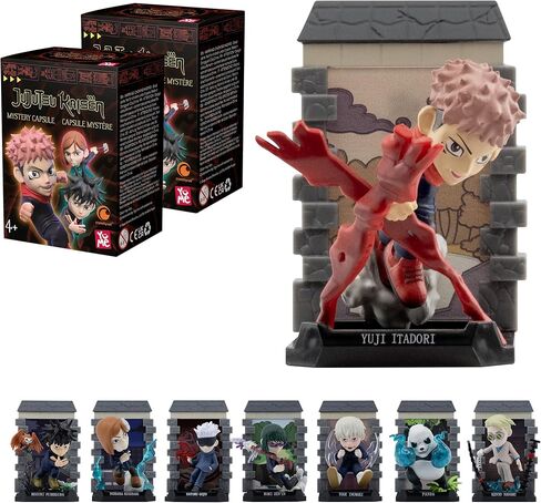 YuMe Toys Official Crunchyroll Jujutsu Kaisen Mystery Capsules صندوق أعمى حشوات تخزين رائعة لمحبي الرسوم المتحركة - Yuji، Megumi، Nobara، Satoru JJK Manga Movie Merch 2 Pack in Kuwait