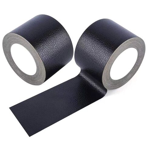 Leather Repair Patch, Repairing Sofas,2.36x197in, Couches, Clothes Repair Anti Scratch Waterproof Black, Self-Adhesive Leather Tape with Fabric Mesh，Car Seats, First Aid Patch for Jackets in Kuwait