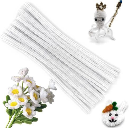 Cldamecy 100 pcs Green Color Craft Pipe Cleaners with 20 pcs Wiggle Eyes,Chenille Stems for Arts & Crafts,DIY Projects and Holiday Decoration in Kuwait