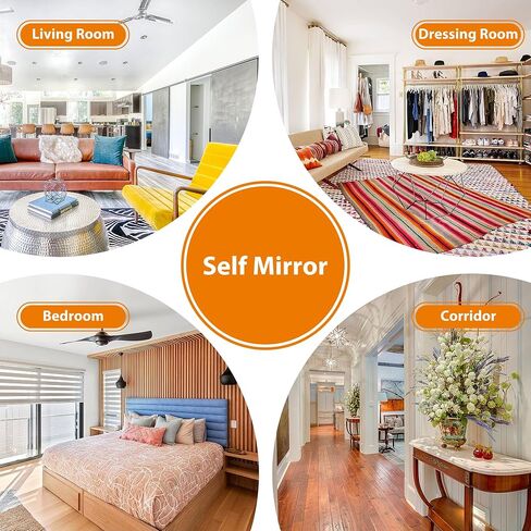 self Full Length Floor Mirror 65"x22" Large Rectangle Wall Mirror Standing Hanging or Leaning Against Wall for Bedroom, Dressing and Wall-Mounted Thin Frame Mirror - Elegant Black in Kuwait