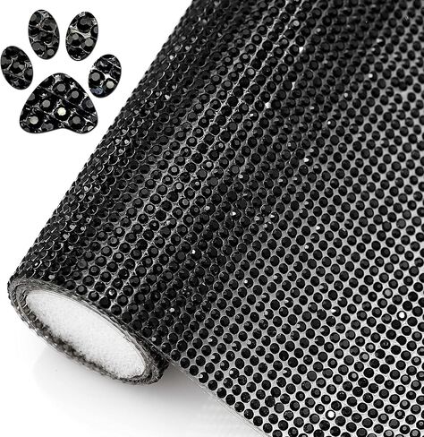 Locacrystal Rhinestone Sheets self Adhesive Bling Rhinestone Sticker Sheet hotfix Iron on Crystal gems Wallpaper for Cars Crafts Decoration with 81000 Pcs 2mm Rhinestones (White,15.8" x 39.4") in Kuwait