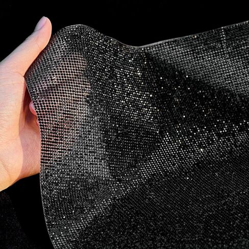 Locacrystal Rhinestone Sheets self Adhesive Bling Rhinestone Sticker Sheet hotfix Iron on Crystal gems Wallpaper for Cars Crafts Decoration with 81000 Pcs 2mm Rhinestones (White,15.8" x 39.4") in Kuwait