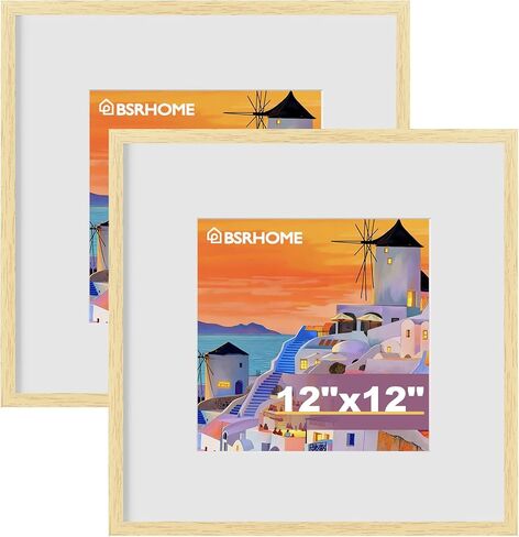 إطار صورة BSRHOME مقاس 8x10 مع زجاج شبكي، صور عرض 5x7 مع حصيرة أو 8x10 بدون حصيرة لعرض الطاولة والتركيب على الحائط، مجموعة من 2، أبيض in Kuwait
