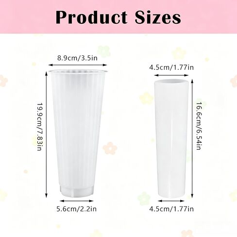 2 Pcs Flower Vase Silicone Molds for Epoxy Resin, Striped Tall Flower Vase Epoxy Resin Casting Mold Jewelry Silicone Casting Moulds for DIY Modern Home Decor (Striped Vase) in Kuwait