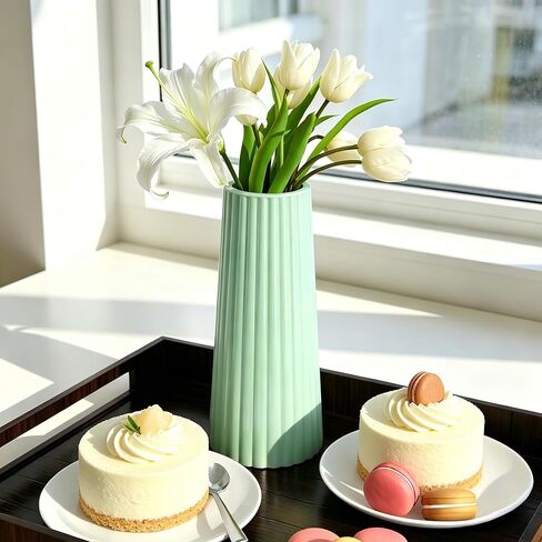 2 Pcs Flower Vase Silicone Molds for Epoxy Resin, Striped Tall Flower Vase Epoxy Resin Casting Mold Jewelry Silicone Casting Moulds for DIY Modern Home Decor (Striped Vase) in Kuwait