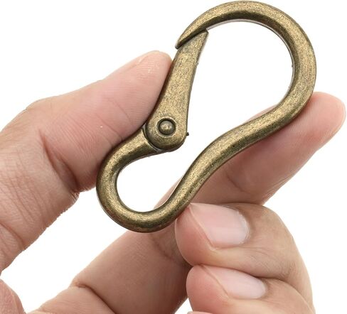 CRAFTMEMORE 2pcs 2 Inches Carabiner Spring Snap Hook Paracord Camping Keychain Accessories Push Gate Spring Clips HR8 in Kuwait