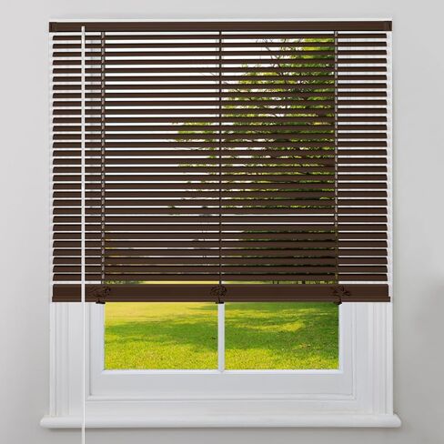 Kokorona Cordless Mini Blinds Horizontal Venetian Blinds Vinyl Window Shades Light Filtering Privacy Room Darkening Blinds for Bedroom, Kitchen, Office, 26" W X 64" H, White in Kuwait
