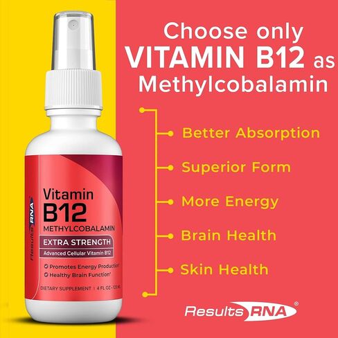 Results RNA - Advanced Cellular Vitamin B12 Methylcobalamin Supports Heart Health, Good Mood, Energy & Brain Function. Enjoy Superior Absorption Vitamin B12 Formula in a Great Tasting Spray (4 Oz) in Kuwait