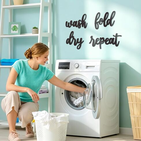KOYILTD 4 قطع ديكور للحمام، ديكور خشبي لغرفة الغسيل، لافتة مزرعة مقطوعة لحمام غرفة الغسيل (أسود) in Kuwait