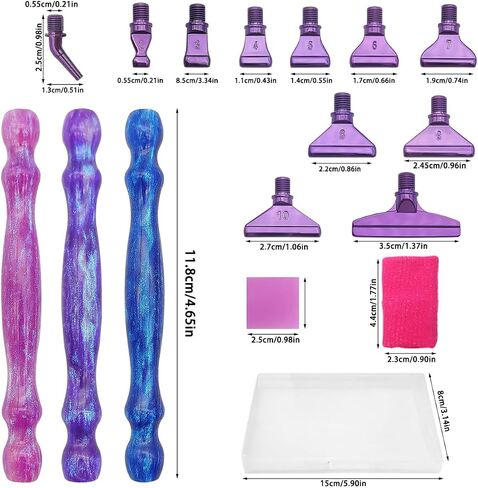 24 pcs Diamond Painting Pen Kits, SENHAI Diamond Art Pens Metal Tips Screw Thread Tips Diamond Art Painting Pen 5D Diamond Art Painting Accessories Tools for DIY Painting Crafts in Kuwait