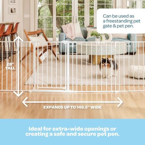 Carlson Pet Yard and Convertible Super Wide Gate in Kuwait