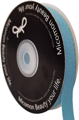 Micomon Brown Herringbone Tape Twill Tape Cotton Tape Cotton Ribbon 15yds/roll(3/8"- Brown) in Kuwait