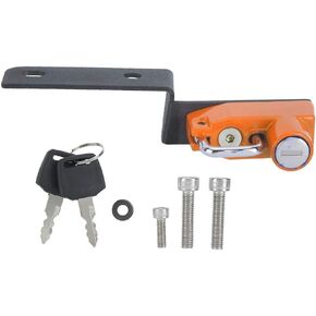 Motorcycle Helmet Lock, Aluminum Alloy Motorcycle Helmet Lock Mount Hook Modification Kit Fit for 125 250 390 2017+ (Orange)