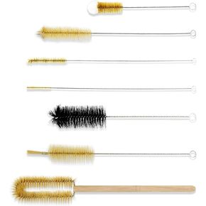 Cleaning Brush Set, 7PCS of Brush Cleaner for Labware, Tube, Bottle with Pipes, Narrow Nozzles, Nylon Bristles Material, CBS7A1