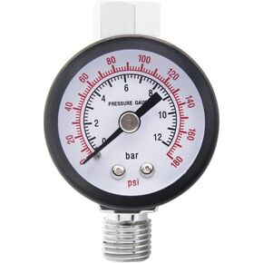 Qolekog Air Adjust Regulator Valve Sensitive Pressure Regulator 1/4" NPS Thread for Spray Gun Paint Gun and Pneumatic Tools with Pressure Gauge