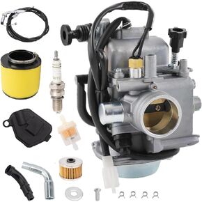 TRX350 Carburetor Carb for Honda Rancher 300 350/Honda Fourtrax 300 350/Honda Foreman 400 450,Carb Fits Honda TRX300 Foreman TRX450 Fourtrax TRX300 Rancher with Air Filter & Oil Filter