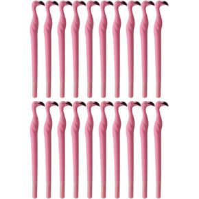 20PCS Cute Flamingo Pink Pens Gift for Women, Coworkers, Hostess and Girlfriend,Rubber Gel Ink Pen Ballpoint Pen Black Ink Pen(0.5mm)
