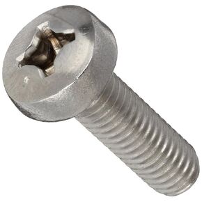 Small Parts 316 Stainless Steel Machine Screw, Plain Finish, Pan Head, Phillips Drive, Meets DIN 7985, 70mm Length, Fully Threaded, M5-0.8 Metric Coarse Threads (Pack of 10)