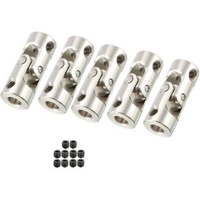 uxcell 5PCS 4mm To 4mm Inner Dia Rotatable Universal Steering Shaft U Joint Coupler L23XD9