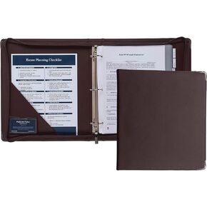 Samsill Classic Professional 3 Ring Zippered Binder, 2 Inch Round Ring, Portfolio Organizer for 8.5x11" Documents, Binder with Zipper, Silver Corner Accents, Burgundy