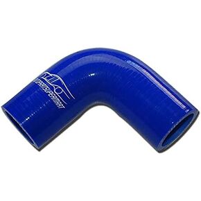 4 Ply Silicone 90 Degree Reducer Elbow Joiner Hose 45mm - 51mm 1 3/4"- 2" Blue AUE90-45-51BL New