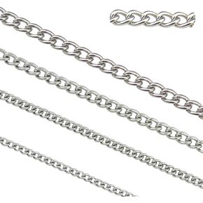 33ft Stainless Steel Twisted Cross Curb Chains Findings Fit for Jewelry Making &DIY (SC-1010-D)