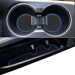 Auovo Anti Dust Door Mats for Toyota Highlander Accessories 2019 2018 2017 2016 2015 2014 Custom Cup Holder Insert Liner Coaster Center Console Door Pads Interior Trim (14pcs/Set, Black)