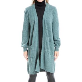 Max Studio Women's Long Open Front Sweater Cardigan Cozy Solid Staple Outwear Coats