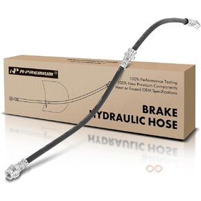 A-Premium Front Driver or Passenger Brake Hydraulic Hose Compatible with Select Nissan and Infiniti Models - Pathfinder 1996-2000 3.3L 2001-2004 3.5L, QX4 1997-2003 - Replace# 462100W02A