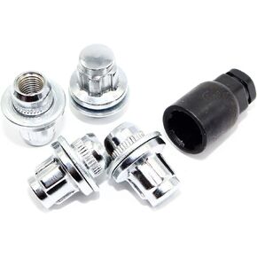Set of 4 Veritek 12x1.25mm 1.47 Inch OEM Mag Washer Style Factory Replacement Chrome Lug Nut Wheel Locks for Nissan Infiniti Factory Wheels